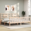 Estructura de cama sin colchón madera maciza de pino 200x200 cm