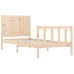 Estructura de cama individual con cabecero madera maciza