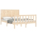 Estructura de cama de matrimonio con cabecero madera maciza