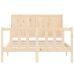 Estructura de cama de matrimonio con cabecero madera maciza