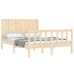 Estructura de cama sin colchón madera maciza de pino 140x190 cm