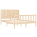Estructura de cama sin colchón madera maciza de pino 140x190 cm