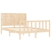 Estructura de cama sin colchón madera de pino maciza 120x200 cm