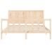 Estructura de cama de matrimonio con cabecero madera maciza