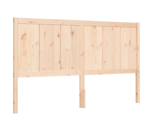 Estructura de cama de matrimonio con cabecero madera maciza