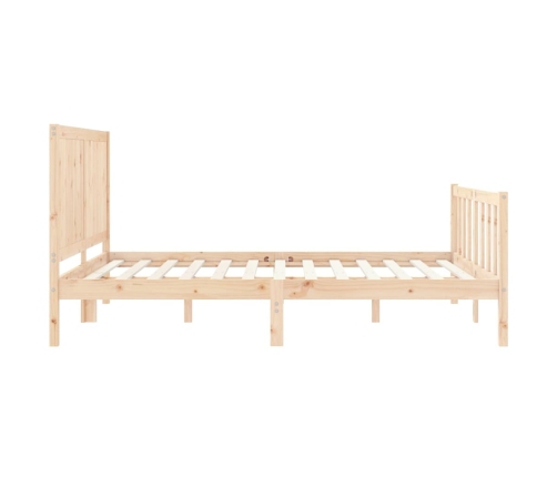 Estructura de cama sin colchón madera maciza de pino 160x200 cm