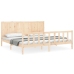 Estructura de cama sin colchón madera maciza de pino 200x200 cm