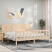 Estructura de cama sin colchón madera maciza de pino 200x200 cm