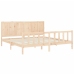 Estructura de cama sin colchón madera maciza de pino 200x200 cm