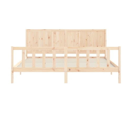 Estructura de cama sin colchón madera maciza de pino 200x200 cm