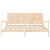 Estructura de cama sin colchón madera maciza de pino 200x200 cm