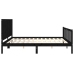 Estructura de cama con cabecero madera maciza negro 200x200 cm
