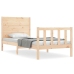 Estructura de cama con cabecero madera maciza