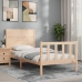 Estructura de cama con cabecero madera maciza