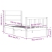 Estructura de cama con cabecero madera maciza