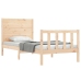 Estructura de cama con cabecero madera maciza