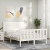 Estructura de cama sin colchón madera de pino blanca 140x190 cm