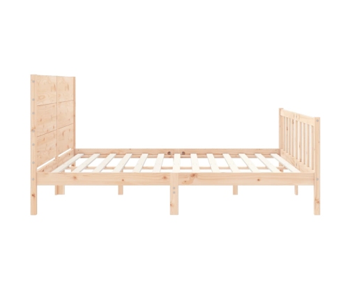 Estructura de cama sin colchón madera maciza de pino 200x200 cm