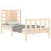 Estructura de cama individual con cabecero madera maciza