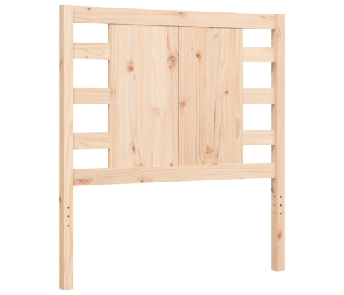 Estructura de cama individual con cabecero madera maciza