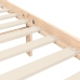 Estructura de cama individual con cabecero madera maciza