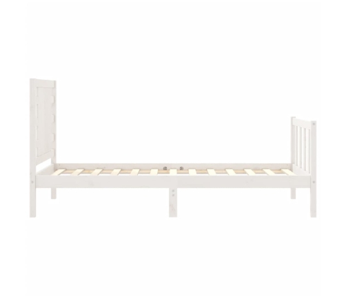 Estructura de cama sin colchón madera de pino blanca 90x200 cm