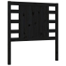 Estructura de cama con cabecero madera maciza negro 100x200 cm