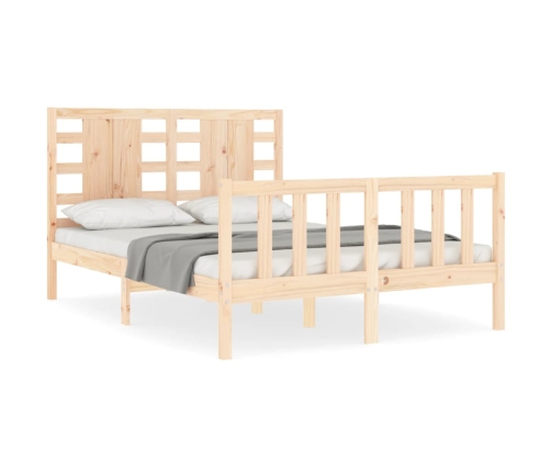 Estructura de cama sin colchón madera de pino maciza 120x200 cm