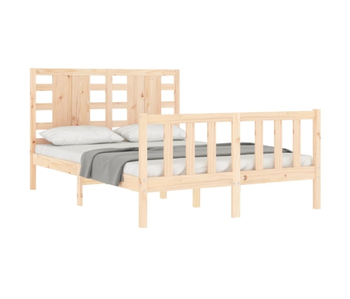 Estructura de cama sin colchón madera de pino maciza 120x200 cm