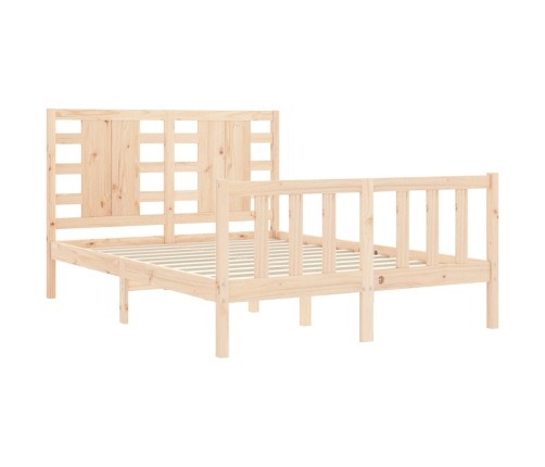 Estructura de cama sin colchón madera de pino maciza 120x200 cm