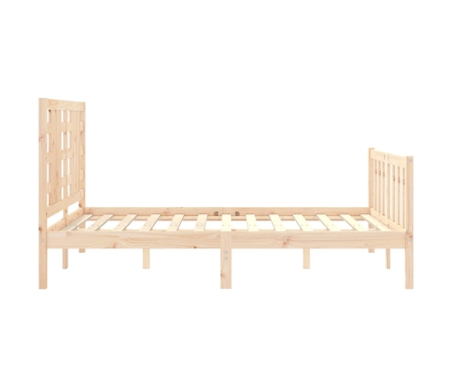 Estructura de cama sin colchón madera de pino maciza 120x200 cm