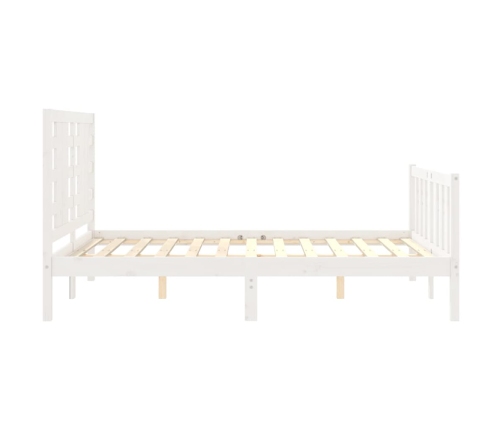 Estructura de cama sin colchón madera de pino blanca 120x200 cm