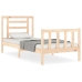 Estructura de cama con cabecero madera maciza