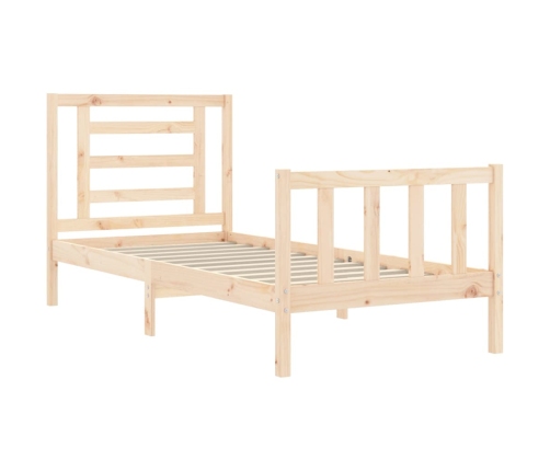 Estructura de cama con cabecero madera maciza