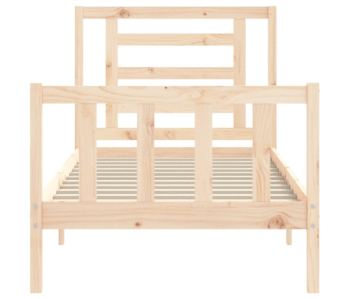 Estructura de cama con cabecero madera maciza