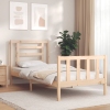 Estructura de cama con cabecero madera maciza