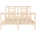 Estructura de cama sin colchón madera maciza de pino 140x190 cm