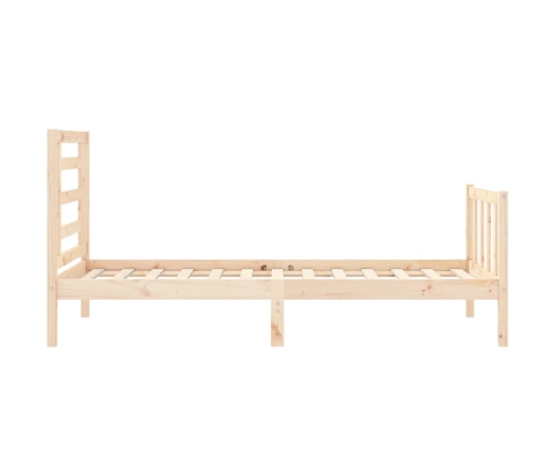 Estructura de cama sin colchón madera maciza de pino 90x200 cm