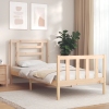 Estructura de cama sin colchón madera maciza de pino 90x200 cm