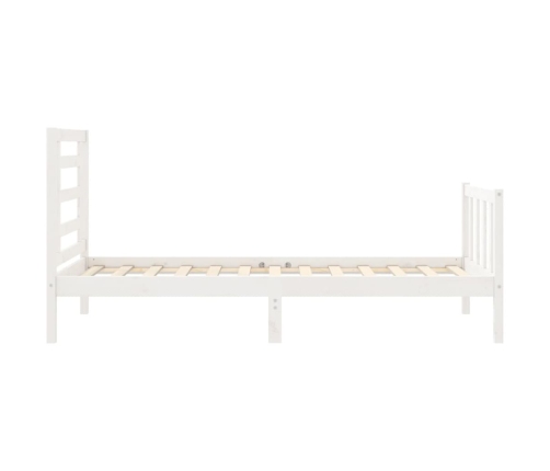 Estructura de cama sin colchón madera de pino blanca 90x200 cm