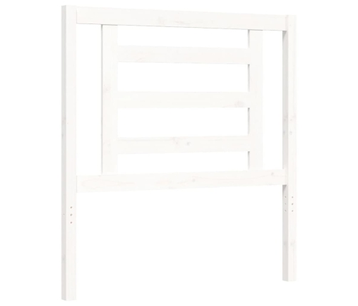 Estructura de cama sin colchón madera de pino blanca 90x200 cm