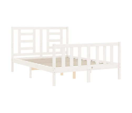 Estructura de cama sin colchón madera de pino blanca 120x200 cm