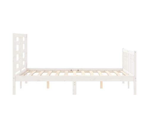 Estructura de cama sin colchón madera de pino blanca 120x200 cm