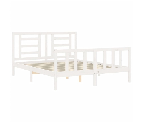 Estructura de cama sin colchón madera maciza de pino 160x200 cm