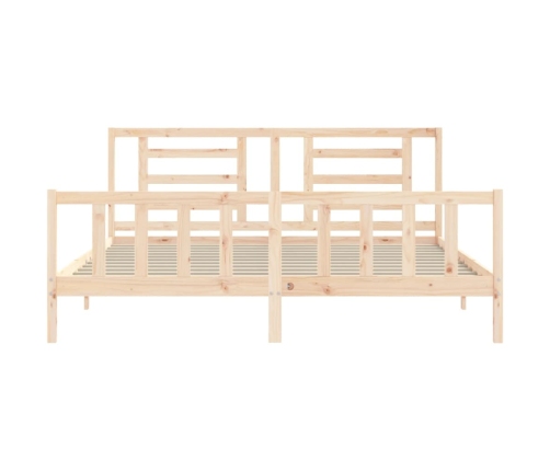 Estructura de cama sin colchón madera maciza de pino 200x200 cm