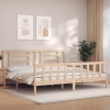 Estructura de cama sin colchón madera maciza de pino 200x200 cm