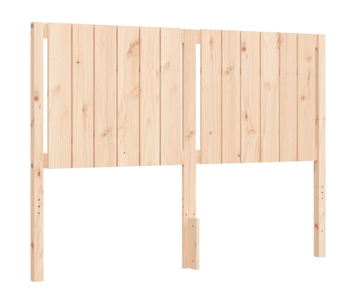 Estructura de cama sin colchón madera maciza de pino 140x190 cm