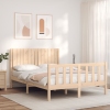 Estructura de cama sin colchón madera maciza de pino 140x190 cm