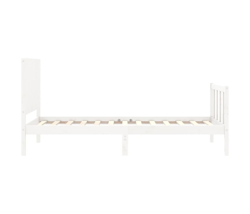 Estructura de cama sin colchón madera de pino blanca 90x200 cm