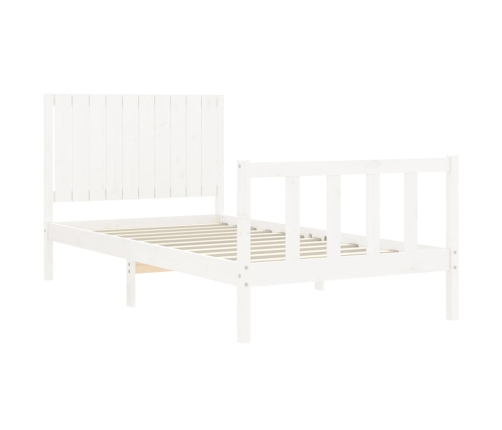 Estructura cama sin colchón madera maciza pino blanca 100x200cm